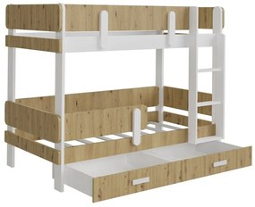 Κουκέτα Henderson 143, Δύο ορόφων, Γκρι, 80x180, Ξύλο, Πλαστικοποιημένη μοριοσανίδα, Τάβλες για Κρεβάτι, 93x188x156cm, 79 kg, Ξύλο: Πεύκο | Epipla1.gr