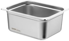VEVOR 6 Pack 1/2 Size Hotel Pans Steam Table Pan Stainless Steel 6&quot; Deep
