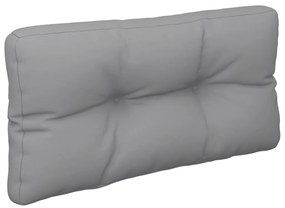 vidaXL Μαξιλάρια Παλέτας 2 τεμ. Γκρι Υφασμάτινα