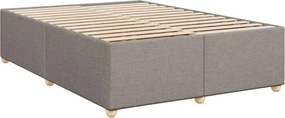 vidaXL Κρεβάτι Boxspring με Στρώμα Taupe 140x200 εκ. Υφασμάτινο