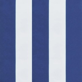 Μαξιλάρια Πάγκου 2 τεμ. Μπλε &amp; Λευκό Ριγέ 200x50x7εκ Υφασμάτινα - Πολύχρωμο