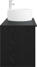 vidaXL Σετ Επίπλων Μπάνιου 2 pcs Μαύρη Δρυς Επεξεργασμένο Ξύλο