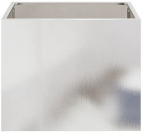 vidaXL Γλάστρα Κήπου Ασημί 50 x 32 x 40 εκ. Ανοξείδωτο ατσάλι