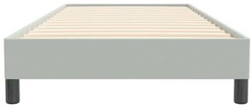 vidaXL Box Spring κρεβάτι χωρίς στρώμα ανοιχτό γκρι 80x220cm Βελούδινο