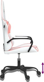 vidaXL Καρέκλα Gaming Λευκό και Ροζ από Συνθετικό Δέρμα