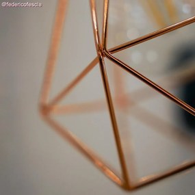 Μεταλλικό Πλαίσιο Διαμάντι Ε27 Χάλκινο