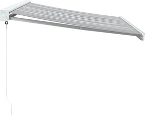 vidaXL Τέντα Πτυσσόμενη Ανθρακί και Λευκή 3,5x2,5μ. Ύφασμα / Αλουμίνιο