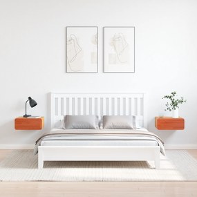 vidaXL Τοίχου Κομοδίνο με συρτάρι Επιτοίχιο 2 pcs Καφέ κεριού 39 x 34 x 16.5 εκ.