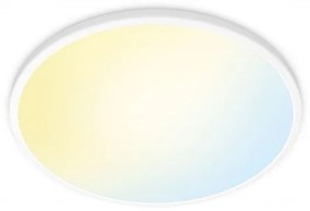 Έξυπνο Φωτιστικό Οροφής Πλαφονιέρα LED 32W 3CCT Dimmable Super Slim Wiz 929003226901 Λευκό