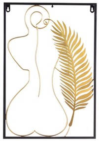 Διακοσμητικό Τοίχου Feat 023433 38x2x55cm Gold-Black Μέταλλο