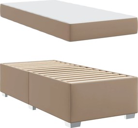 vidaXL Σκελετός Κρεβατιού Καπουτσίνο 90 x 200 cm ύφασμα