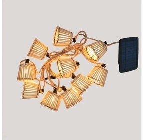 Φωτιζόμενη Γιρλάντα Ηλιακή 10xE27 IP44 2200K Okinawa LUMOKG800XXSLNW New Garden-LUMOKG800XXSLNW-Καφέ LUMOKG800XXSLNW