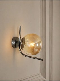 Stewehome απλίκα με γυάλινο και γκρι μεταλλική βάση