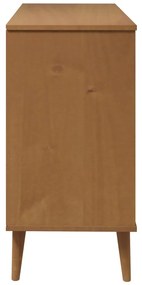 vidaXL Συρταριέρα MOLDE Καφέ 113 x 40 x 80 εκ. από Μασίφ Ξύλο Πεύκου