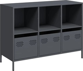 vidaXL Ντουλάπι Ανθρακί 101,5x39x73,5 εκ. από Χάλυβα Ψυχρής Έλασης