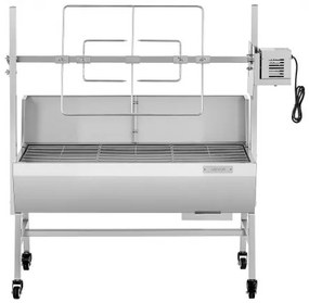 VEVOR Rotisserie Grill, 38W BBQ Outdoor Pig &amp; Lamb Spit Roaster, Charcoal Spit Roaster with 60 kg Load Capacity &amp; 7-Level Height, Stainless Steel Electric Rotisserie Grill Kit for Camping Outdoor