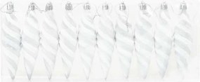 vidaXL Μπαλίτσα Χριστουγεννιάτικης Σπiral 40 pcs Λευκό Πλαστικό