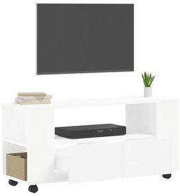 vidaXL Έπιπλο Τηλεόρασης Λευκό 102 x 34,5 x 43 εκ. Επεξεργασμένο Ξύλο