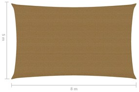 Πανί Σκίασης Taupe 5 x 8 μ. από HDPE 160 γρ/μ² 311413