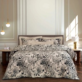 Σεντόνια 2270 (Σετ 4τμχ) Taupe-Black Greenwich Polo Club Υπέρδιπλo 240x260cm 100% Βαμβακοσατέν