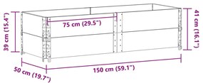 ΖΑΡΝΤΙΝΙΕΡΑ ΚΗΠΟΥ ΓΚΡΙ 150X50 ΕΚ. ΑΠΟ ΜΑΣΙΦ ΞΥΛΟ ΠΕΥΚΟΥ 3295409