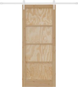 vidaXL Συρόμενη Πόρτα ORKDAL Φυσικό και Λευκό 86 x 211 cm