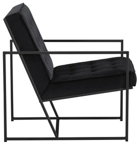 Πολυθρόνα Concept 55 193, Μαύρο, 80x62x77cm, Ταπισερί, Πόδια: Μεταλλικά