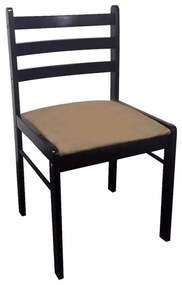 Καρέκλες Τραπεζαρίας 4 τεμ. Καφέ Καουτσουκόδεντρο/Βελούδο - Καφέ