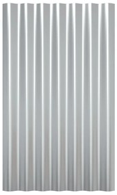 vidaXL Πάνελ Οροφής 36 τεμ. Ασημί 60 x 36 εκ. Γαλβανισμένος χάλυβας