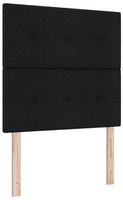 vidaXL Κρεβάτι με ελατήρια με στρώμα Μαύρο 120 x 200 cm ύφασμα