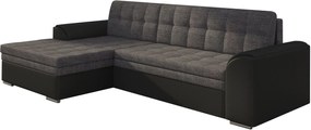 Γωνιακός καναπές Comfort-Αριστερή-Μαύρο - Γκρι - 270.00Χ165.00Χ80.00cm