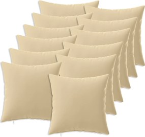 vidaXL Κάλυμμα Μαξιλαριού 12 pcs HEERLEN Μπεζ 50 x 50 cm Πολυεστέρας