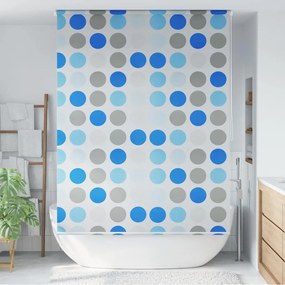 Κουρτίνα Μπάνιου Ρολό Σχέδιο Κύκλοι 160 x 240 εκ. 142857