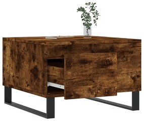 vidaXL Τραπεζάκι Σαλονιού Καπνιστή Δρυς 55x55x36,5εκ. Επεξεργασμ. Ξύλο