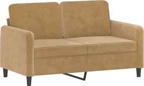 vidaXL Σαλόνι Σετ 3 Τεμαχίων Καφέ από Βελούδο