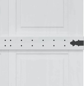 vidaXL Πόρτα αχυρώνα CORONA 90 x 210 cm Μασίφ Ξύλο Πεύκου Λευκό