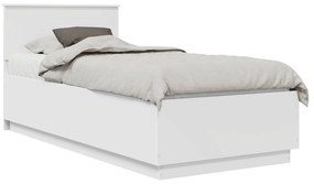 vidaXL Σκελετός Κρεβατιού Λευκό 90 x 200 cm Επεξεργασμένο ξύλο
