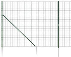 vidaXL Συρματόπλεγμα Περίφραξης Πράσινο 1,8 x 25 μ. με Καρφωτές Βάσεις