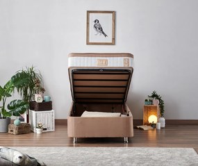 Single Mattress, Base &amp; Headboard Latte - Light Brown (120 x 200) Light Brown