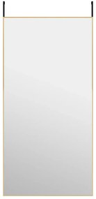 Καθρέπτης Πόρτας Χρυσό 50 x 100 εκ. από Γυαλί και Αλουμίνιο - Χρυσό