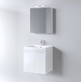 Σετ μπάνιου OMEGA 65 Λευκό Γυαλιστερό 65.5x45.5x145 εκ.