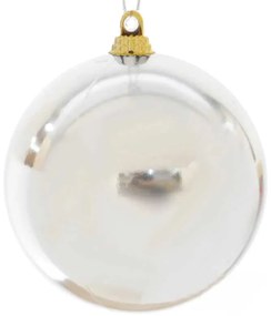 Χριστουγεννιάτικη Μπάλα Ασημί 10cm 234474