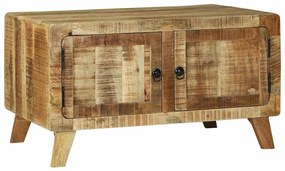 Τραπεζάκι σαλονιού Καφέ Μασίφ ακατέργαστο ξύλο μάνγκο