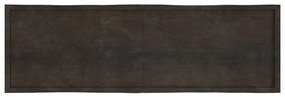 vidaXL Επιφ Τραπεζιού Αν Καφέ 200x60x(2-4)εκ.Ακατέργ. Μασίφ Ξύλο Δρυός