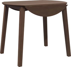 vidaXL Τραπέζι τραπεζαρίας καφέ μασίφ ξύλο καουτσούκ