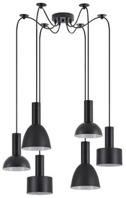 Κρεμαστό Φωτιστικό Οροφής 6xE27 Μαύρο Adept Flex 77-8913 Homelighting-77-8913-Μαύρο 77-8913
