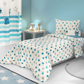 Σεντόνια Μονά (Σετ) Saint Clair Monsters Blue Μπεζ,Γαλάζιο,Μπλε ΜΕ ΛΑΣΤΙΧΟ 100x200+28