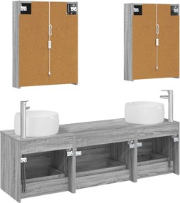 vidaXL Σετ Επίπλων Μπάνιου 5 pcs Γκρι Sonoma