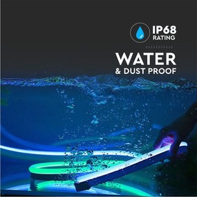 Αδιάβροχη LED Neon Flex 24V 6.5W 10m IP68 Πράσινο V-TAC 2616