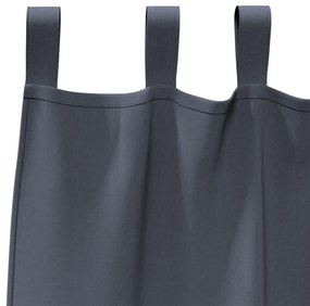 vidaXL Κουρτίνες με κουρτίνες 2 pcs Ανθρακί 245 x 140 εκ. Πολυεστέρας